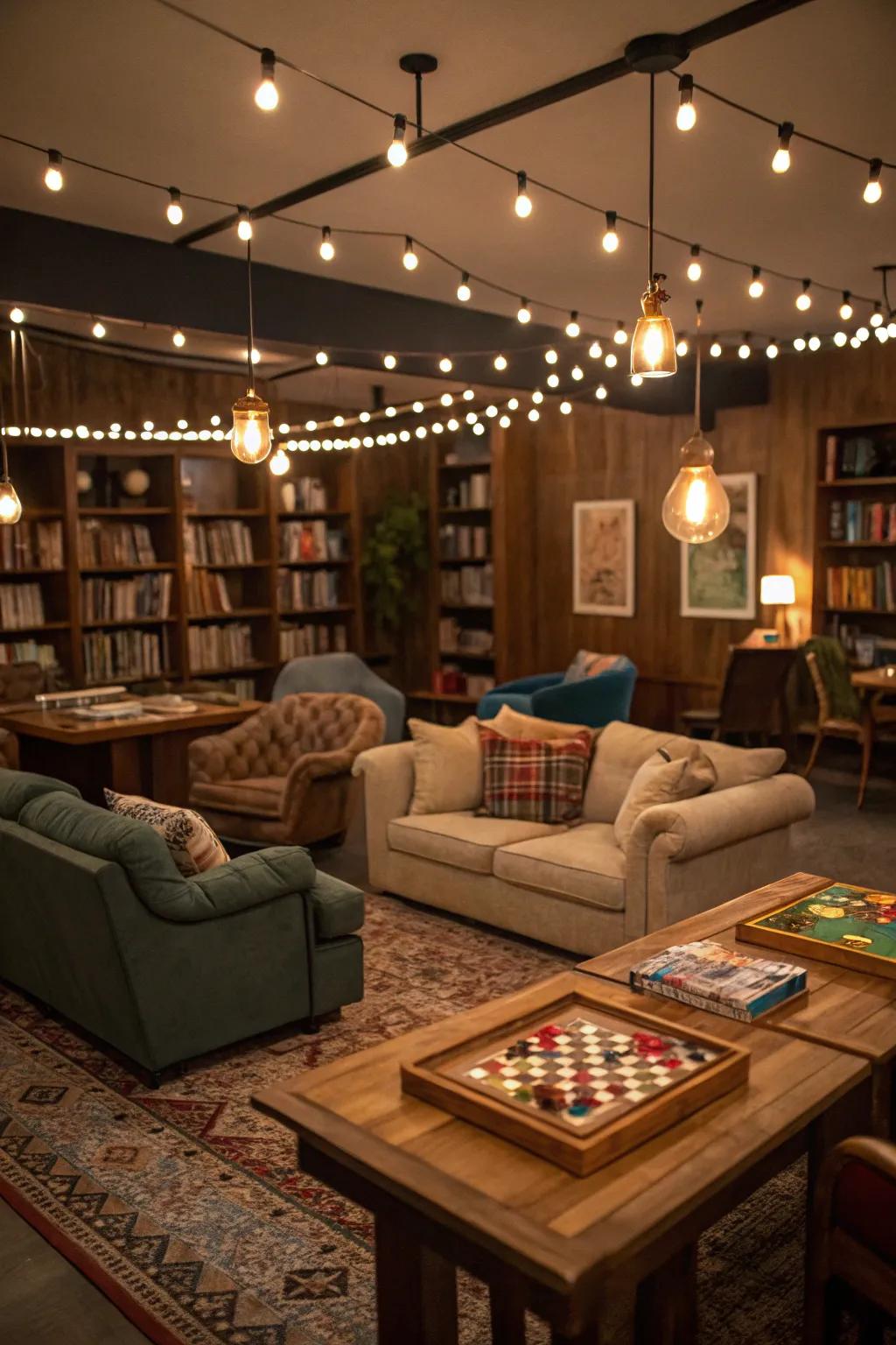 Adjustable lighting creates the perfect ambiance for any activity.