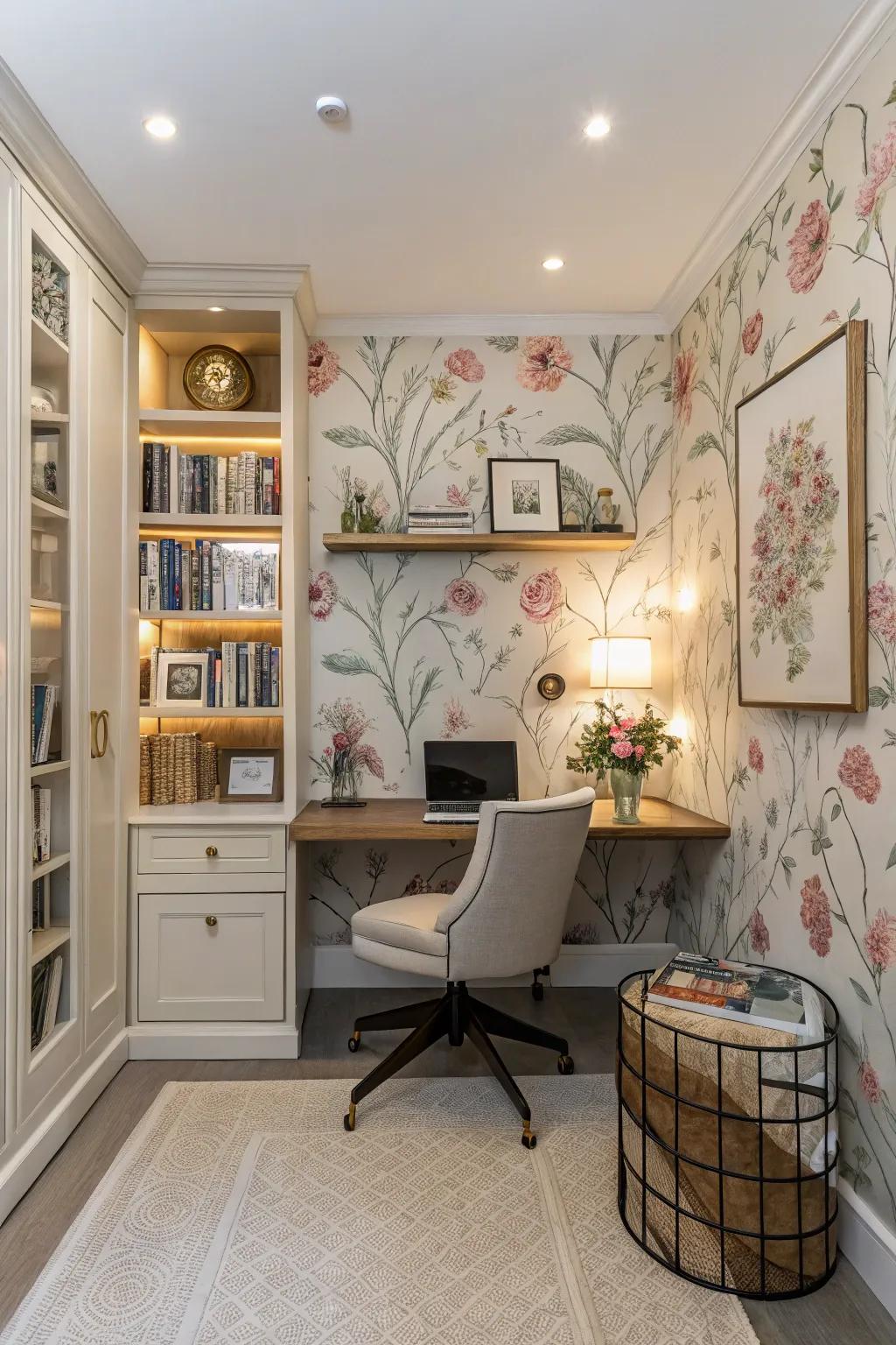 Botanical embellishments infuse a touch of nature and beauty into your workspace.