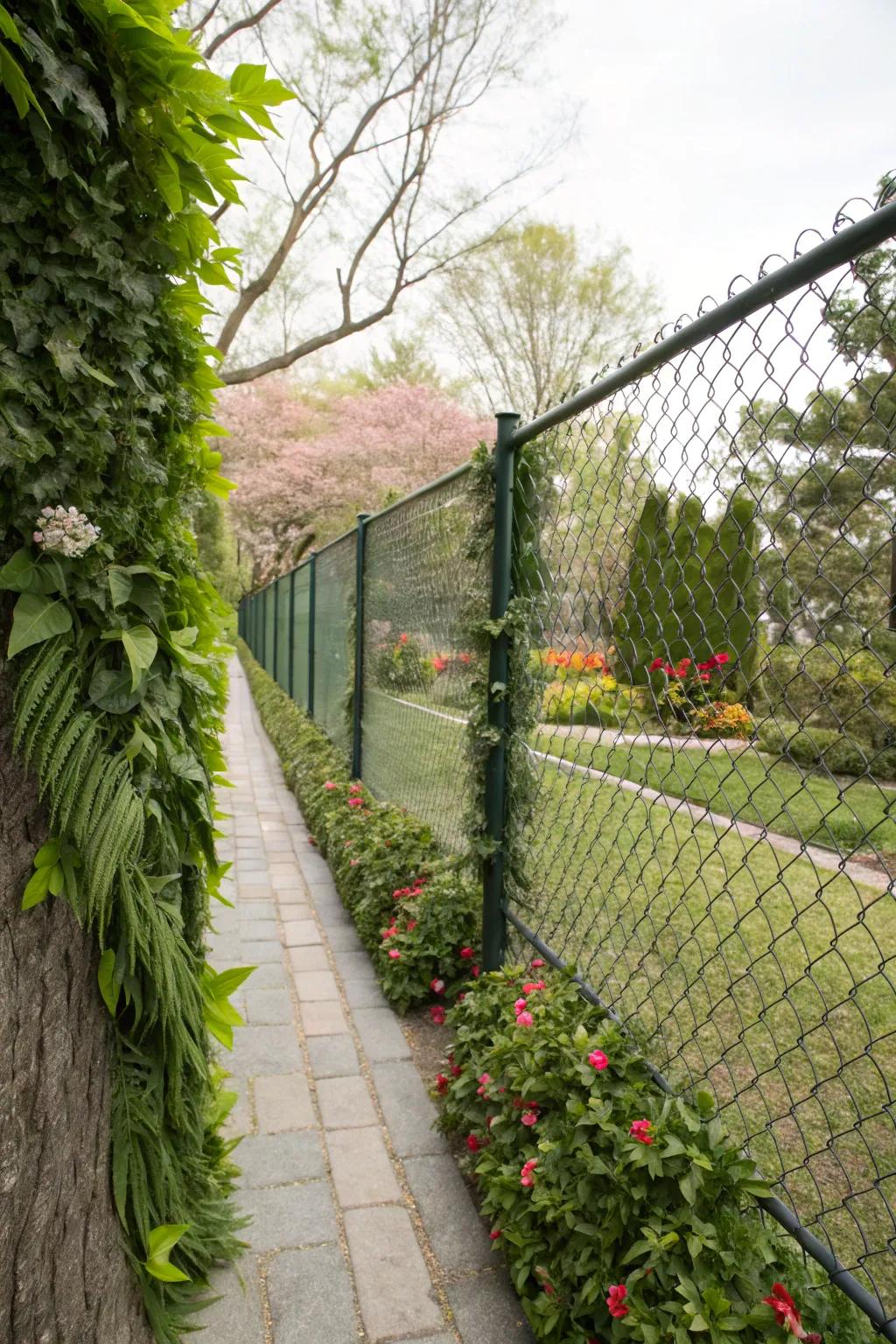 Faux greenery provides a natural look without the upkeep.