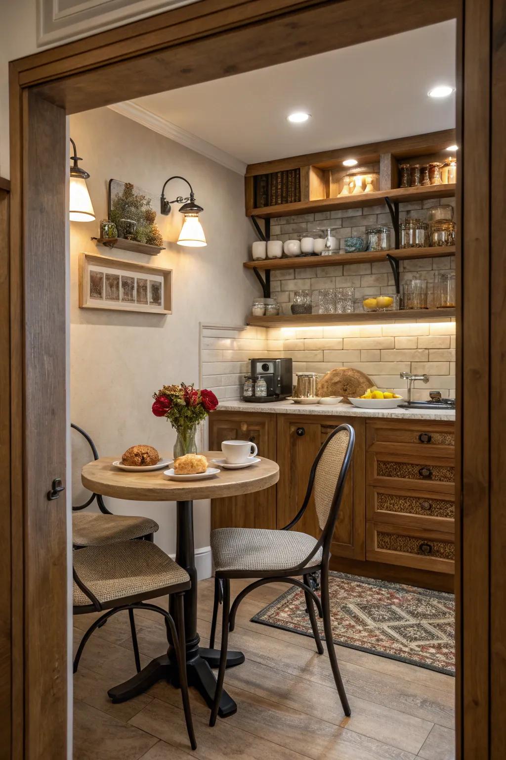 A perfect nook for enjoying your morning coffee in peace.
