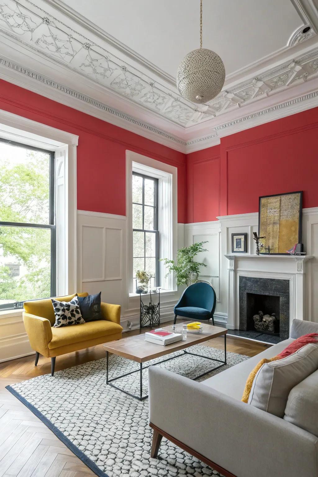 Create an impression with vibrant crown molding.
