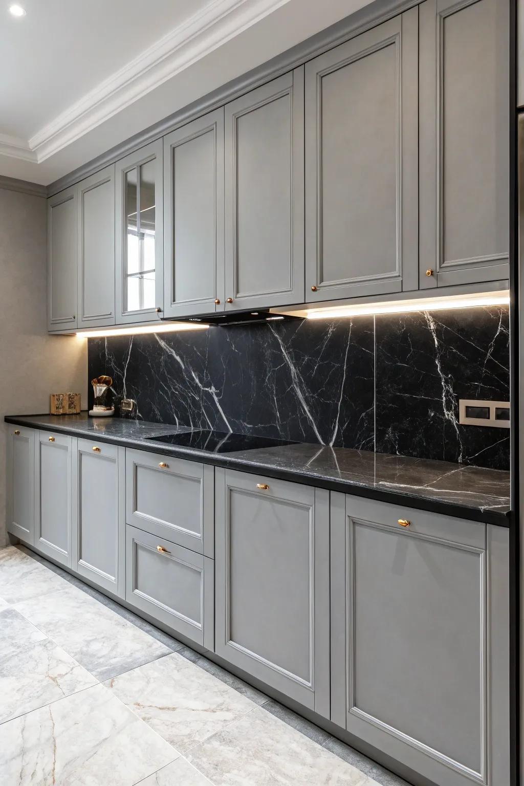 Create a stunning visual with bold countertops.