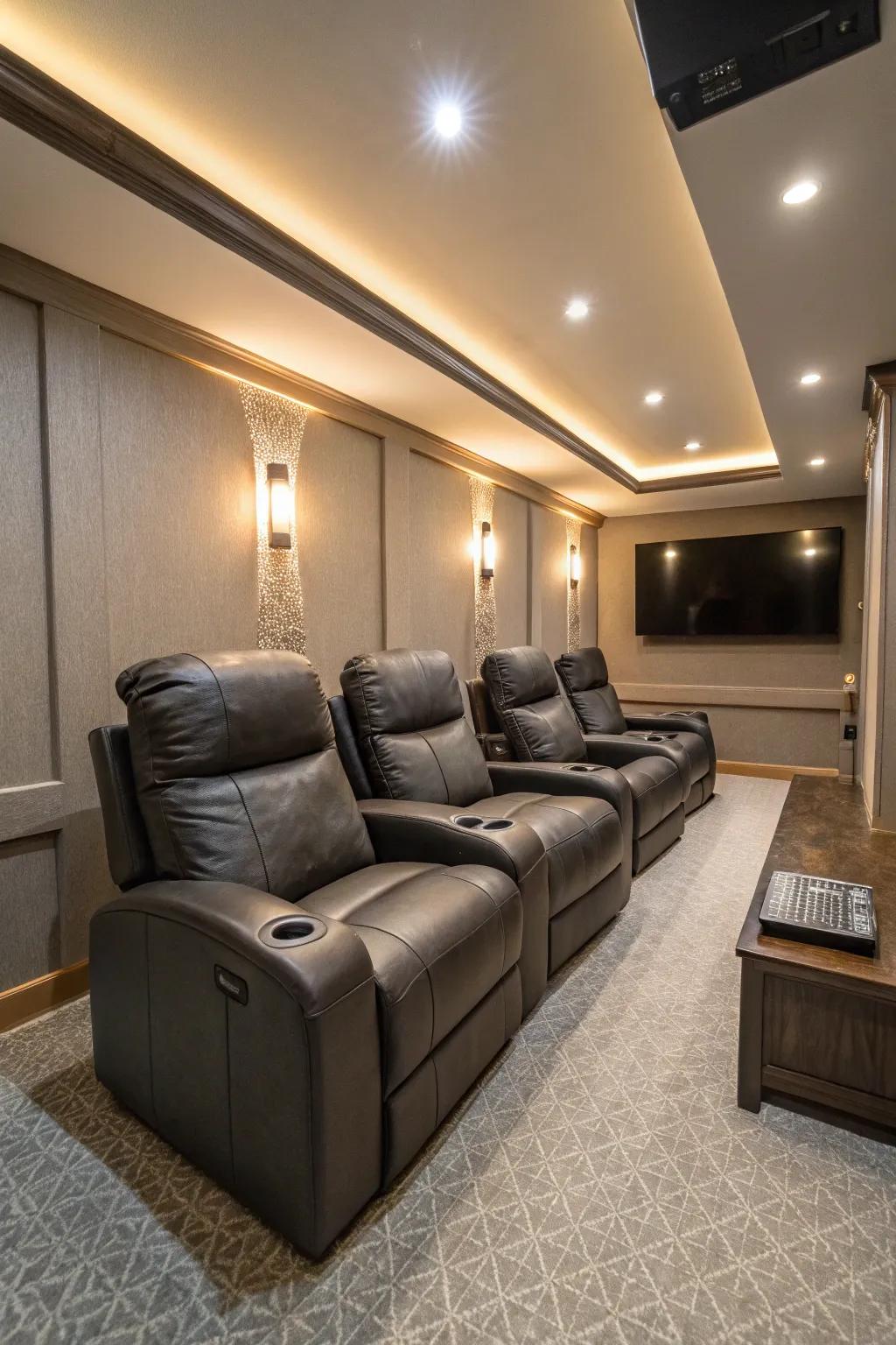 Space-optimized chairs offer relaxation in small areas.