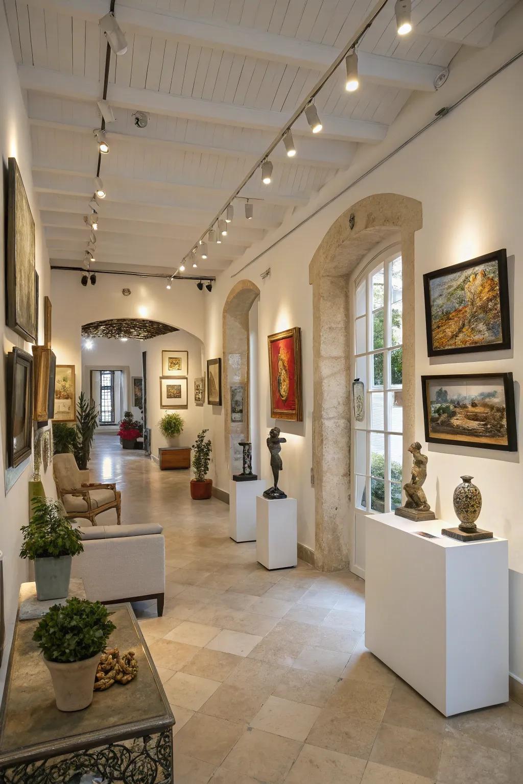 The art gallery theme enhances the elegance of your open house.