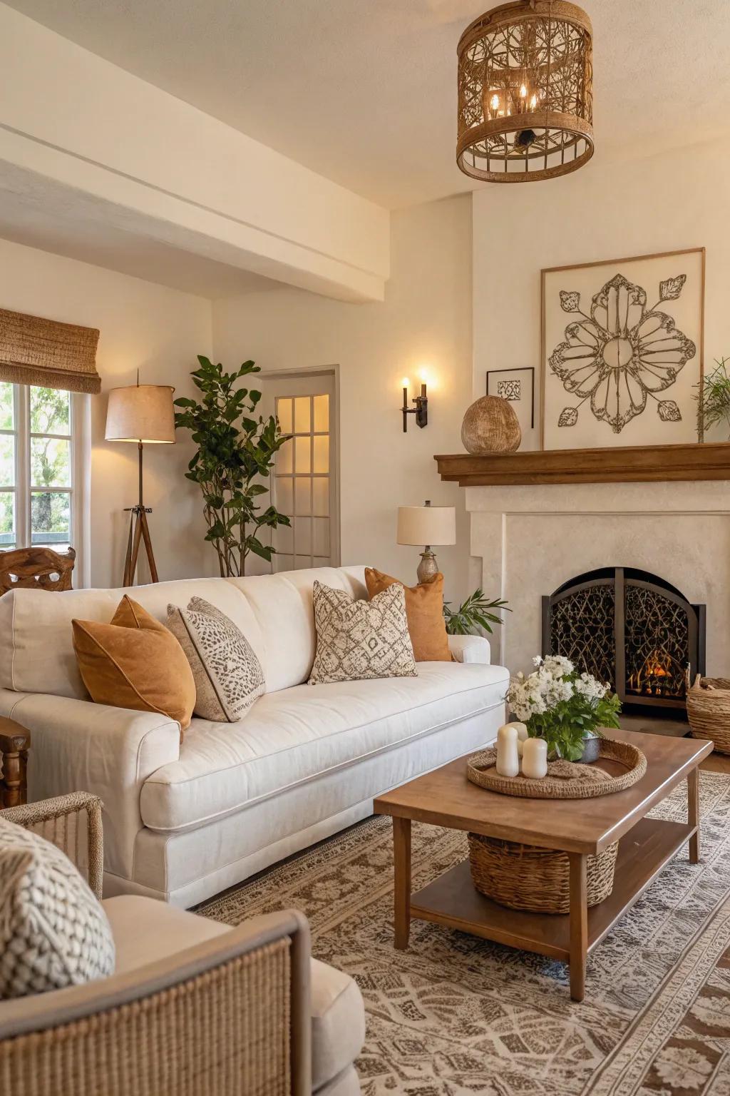 A serene space enhanced by a neutral color palette.