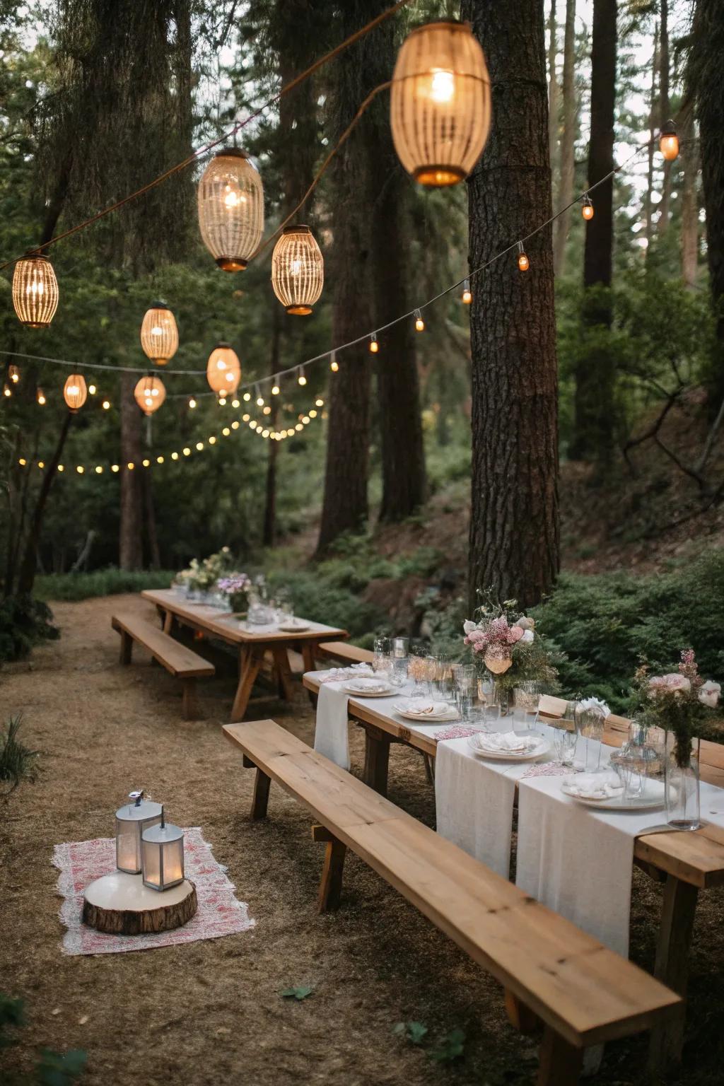 The convergence of rustic sophistication and nature crafts a memorable bridal shower.