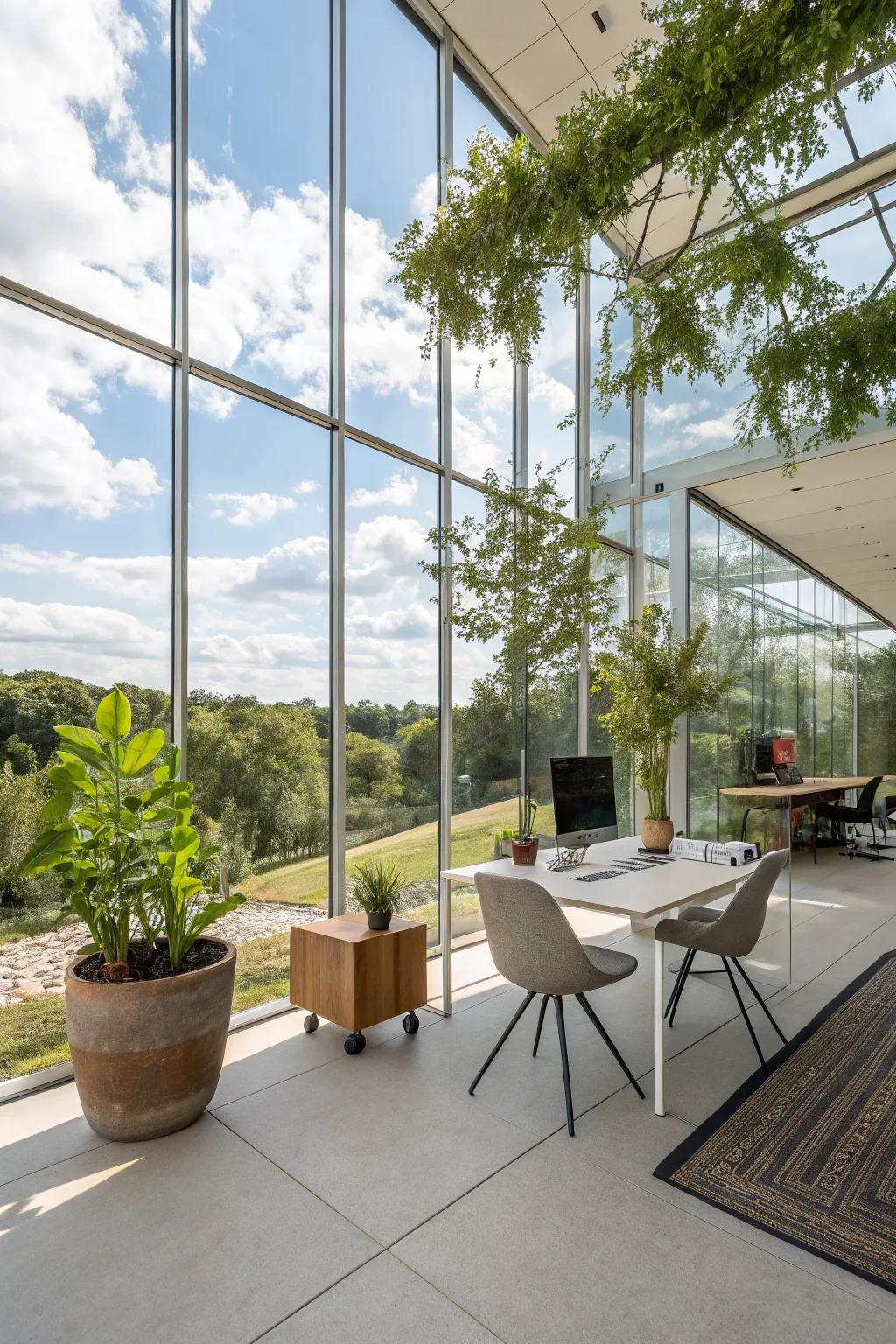 Embrace natural light to illuminate your workspace beautifully.