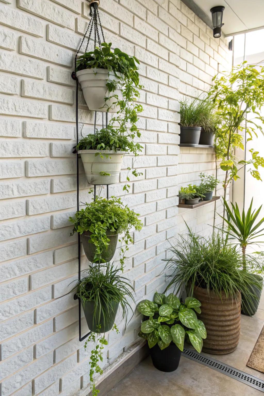 Develop a soaring sanctuary of greenery to enrich your surroundings without占用floor space.