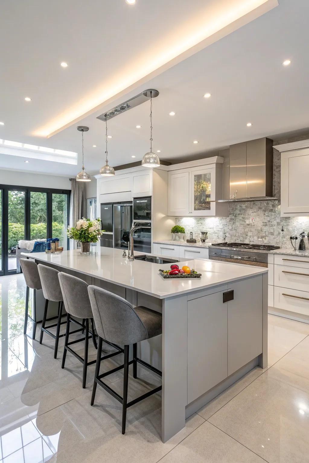 A kitchen island that’s not just good-looking but super handy too.