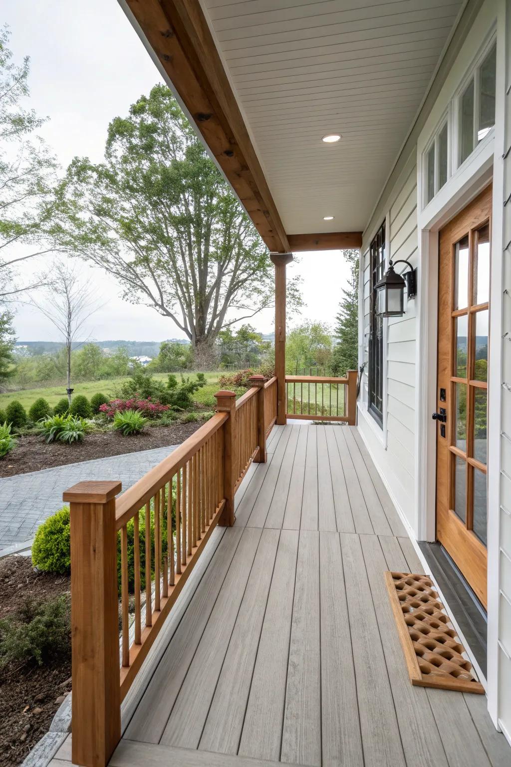 Cleanline handrails make the deck safer and more stylish.