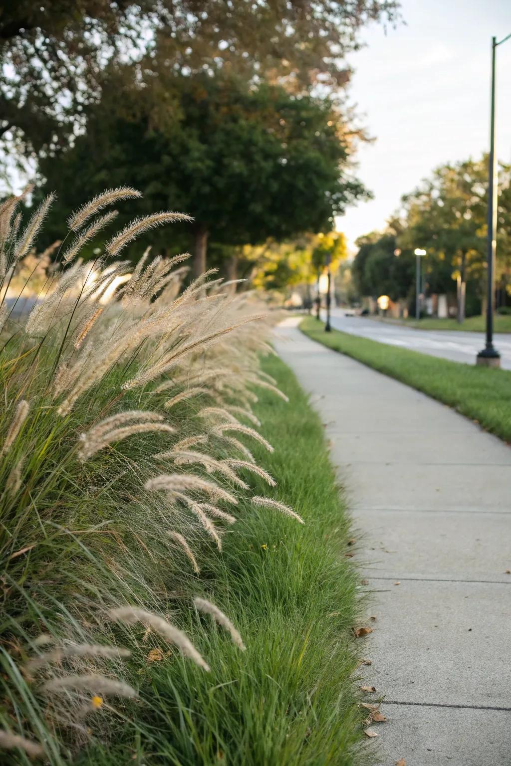 Elegant grassy accents add a hint of sophistication and need minimal upkeep.