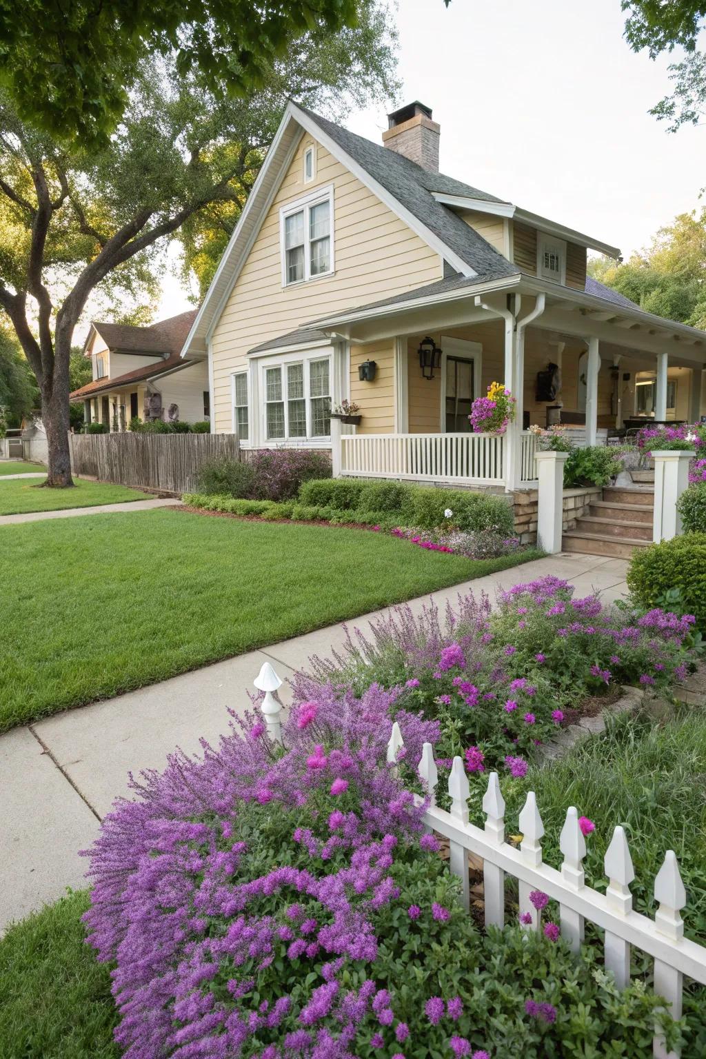 Enhance your home's entrance with Texas sage.