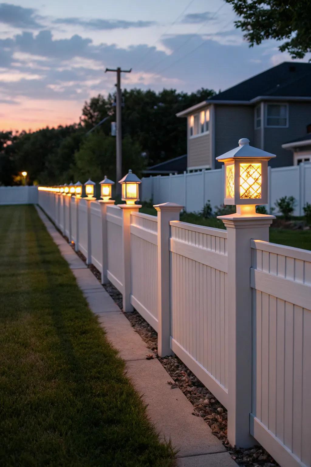 Column topper lamps infuse elegance and practicality into your fence.