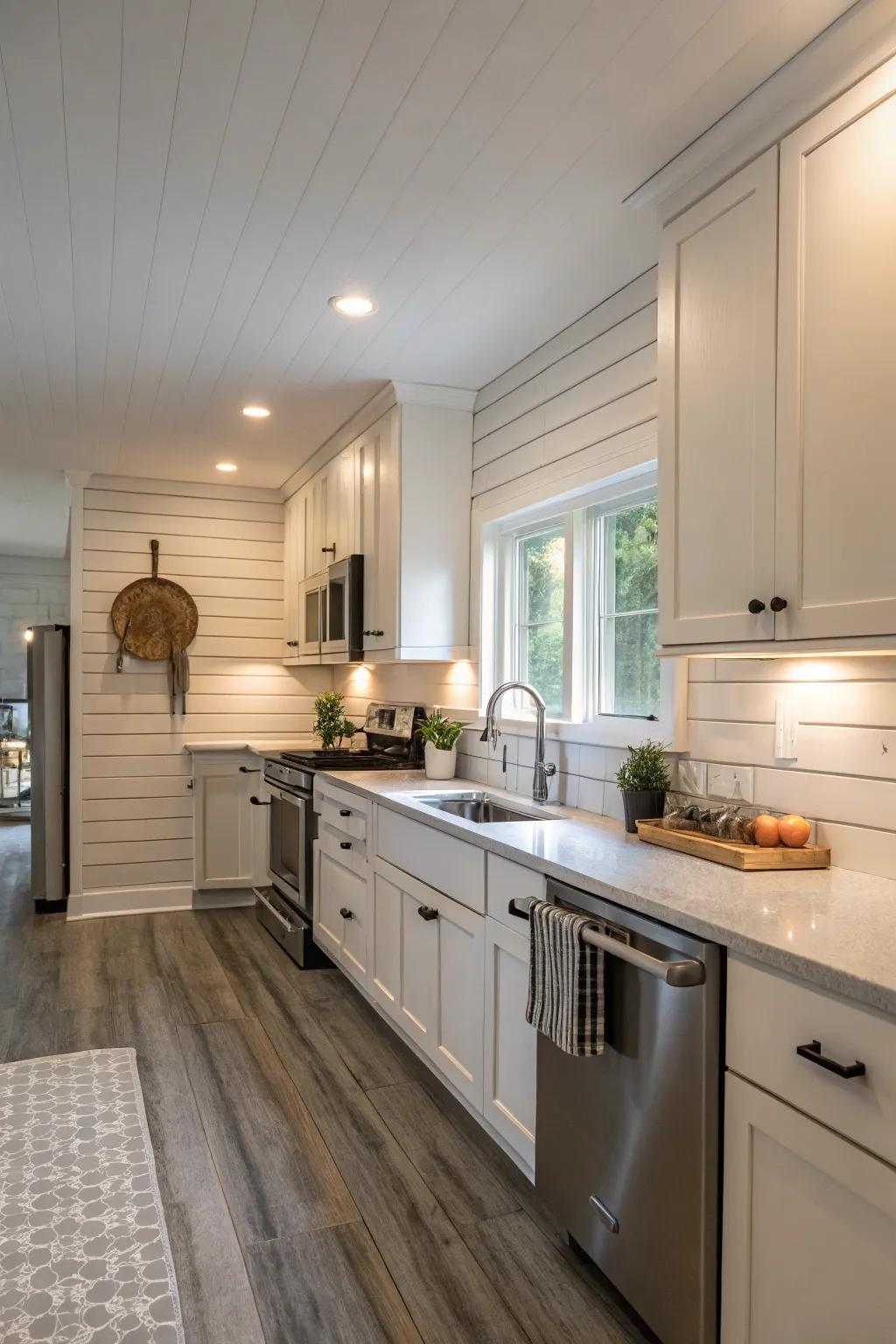 Achieve modern elegance with shiplap wainscoting