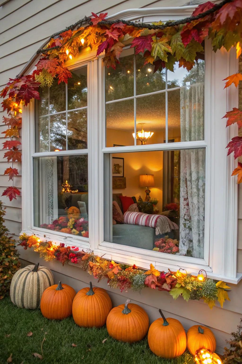 Changing the decor each season keeps your bay window lively and appealing year-round.