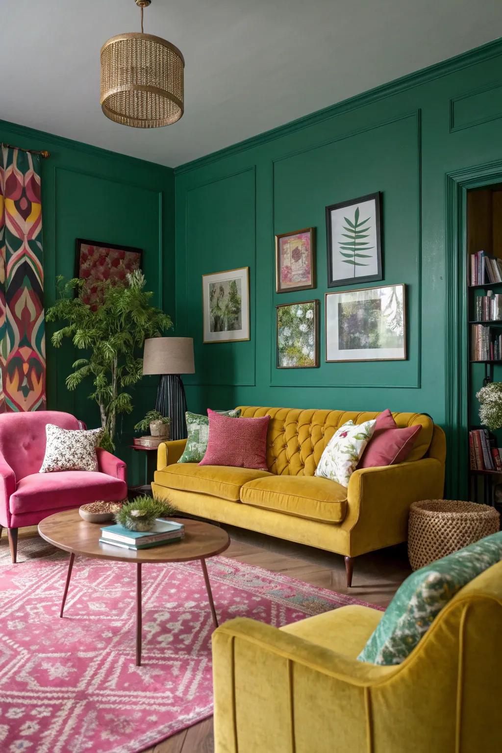 Unexpected color mixes for a bold, modern statement.