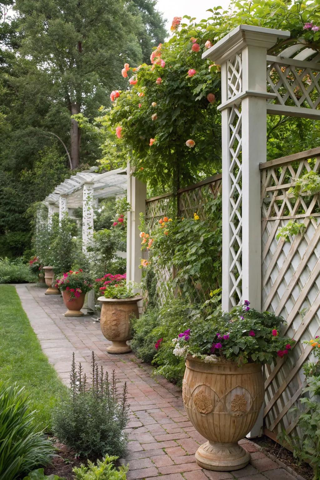Clever designs help hide unsightly areas and beautify your garden.