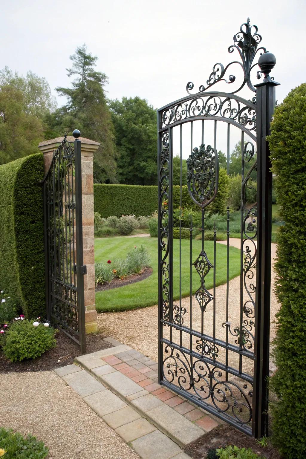 A custom gate delivers a distinctive and personalized nuance.
