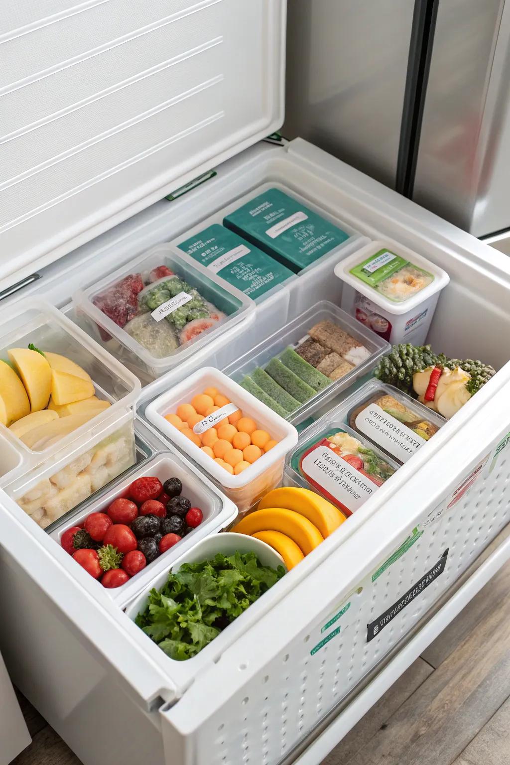 Seasonal rotation keeping the freezer efficient and relevant.