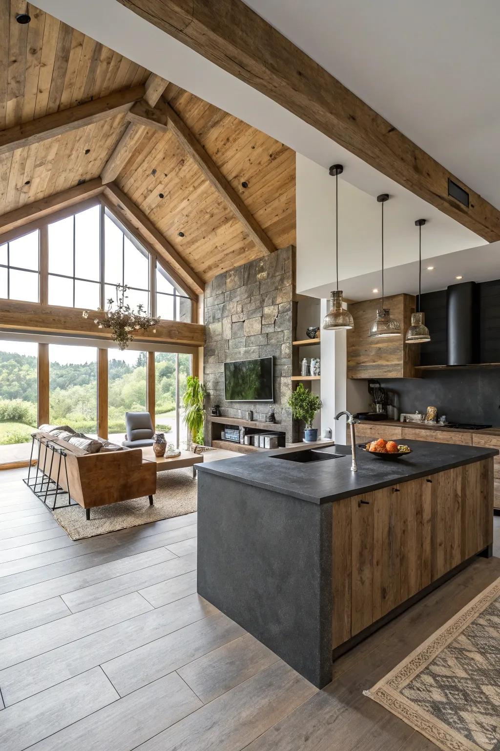 Uncommon materials add texture and intrigue.