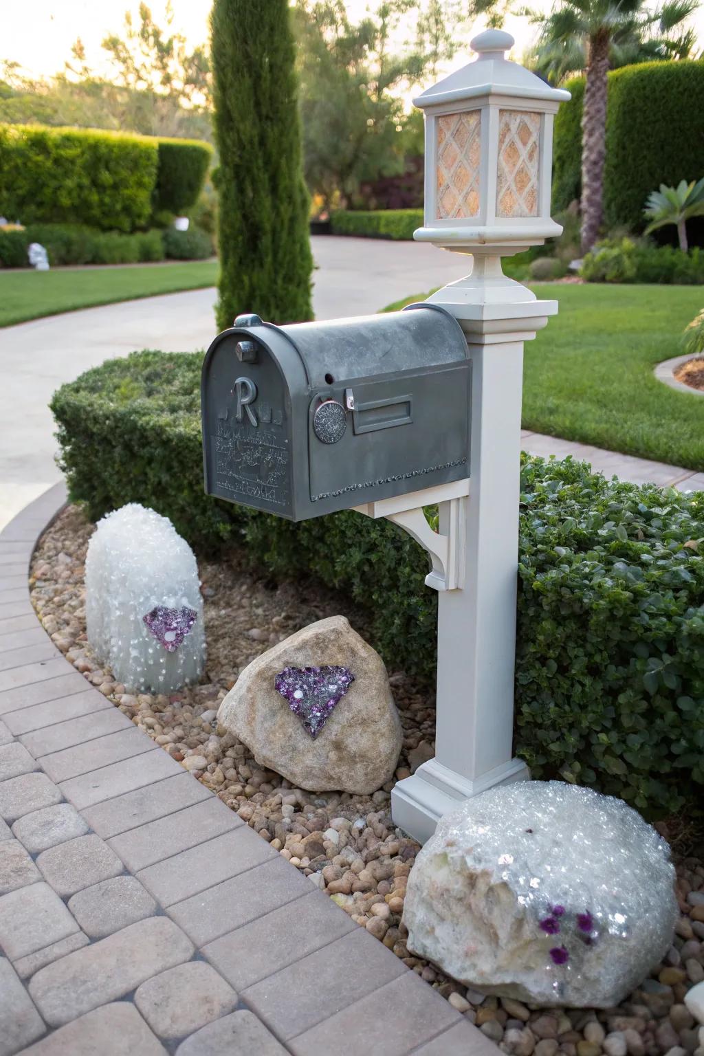 Geode stones convey a dazzling sparkle to your panorama.