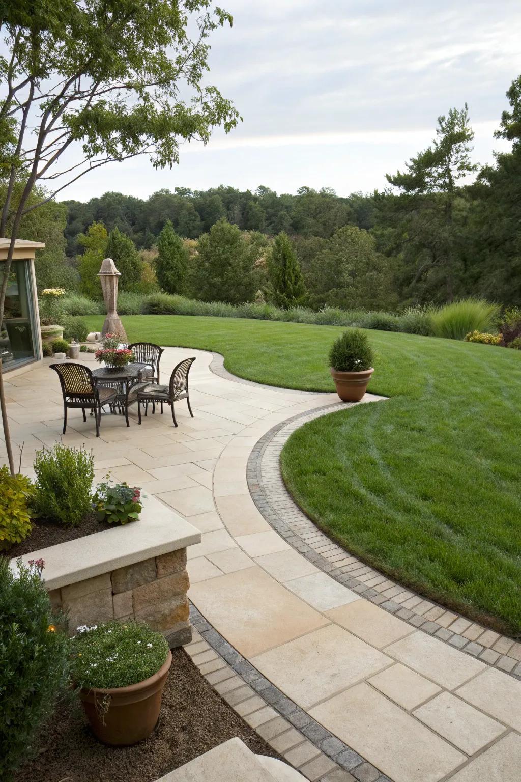 Curved designs create organic and harmonious transitions.