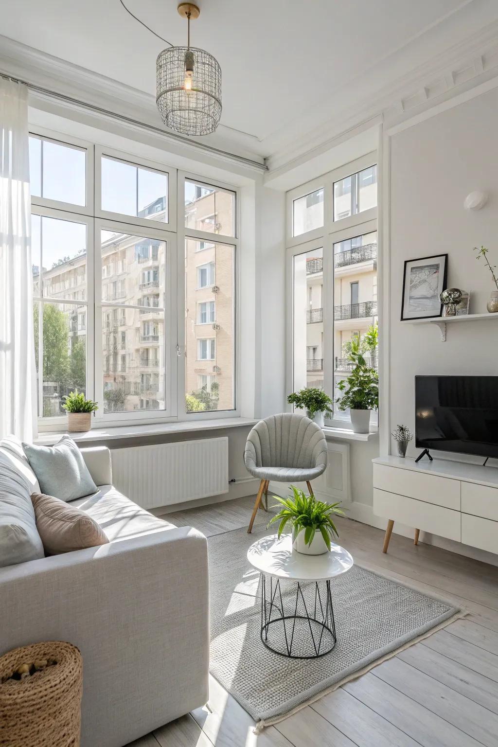 Light hues help make a room feel calm and spacious.