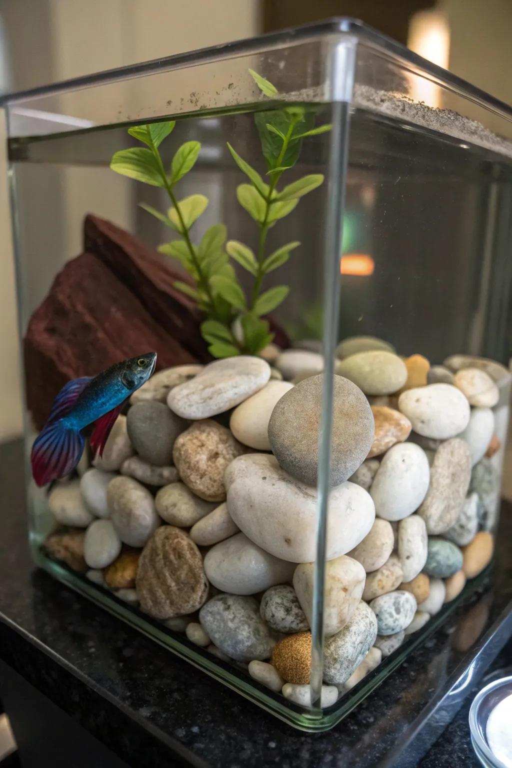 Sculpt a stony sanctuary complete with natural stones for a snug hideaway.