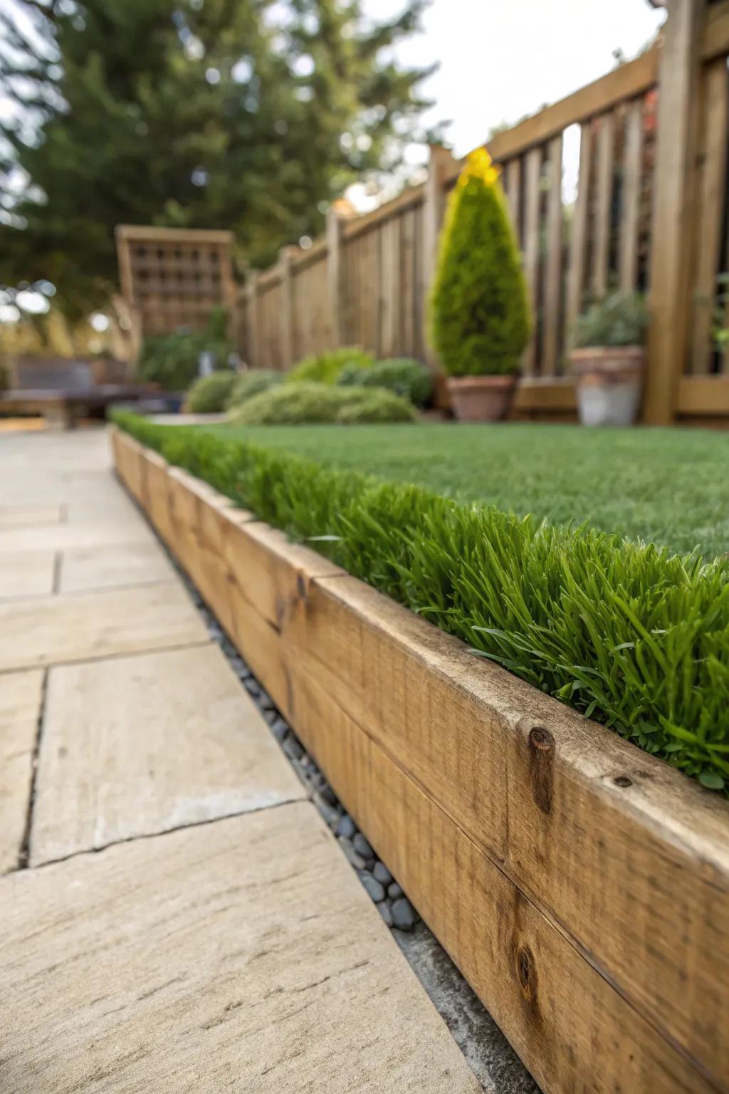 Timber edges offer a cozy, natural touch.