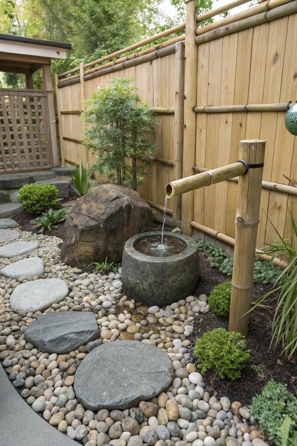 A tranquil Japanese rock garden is perfect for peaceful contemplation.