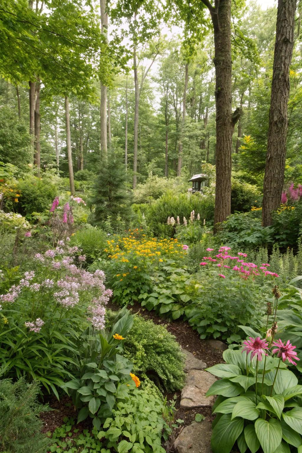 Native plants bring an authentic touch to your backyard forest.