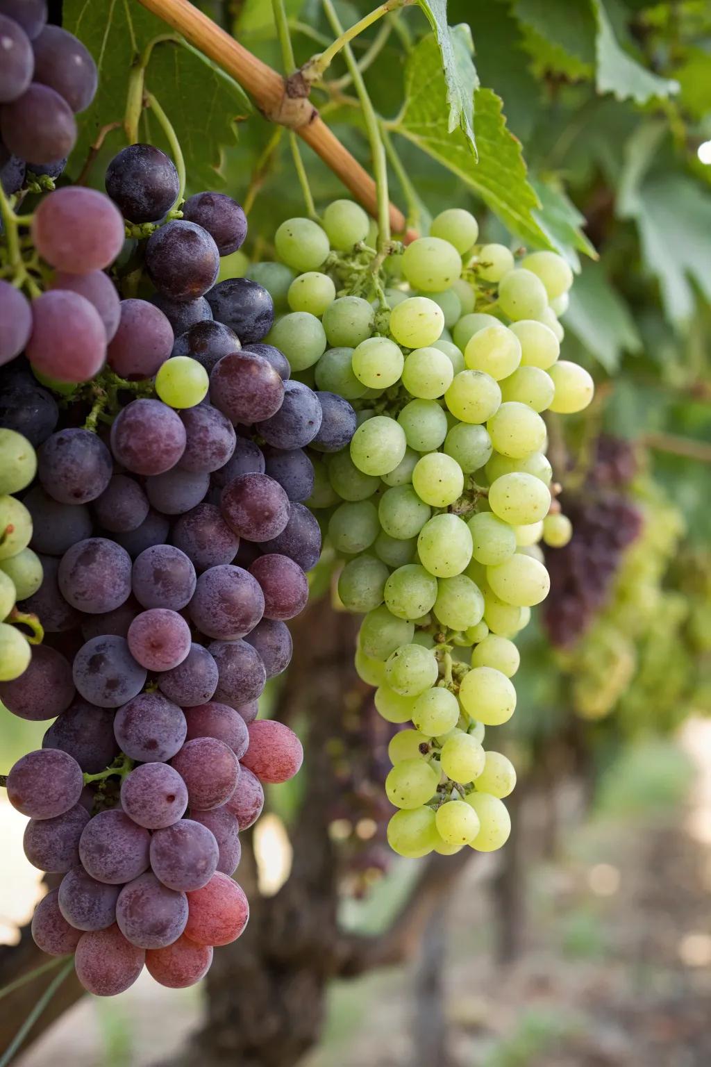 Diverse grape cultivars for a refined winemaking journey.