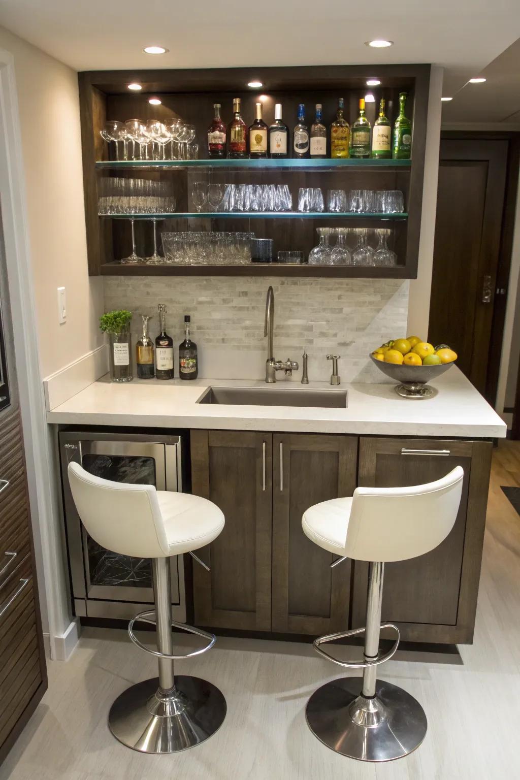 Make the most of your space with a compact sink.