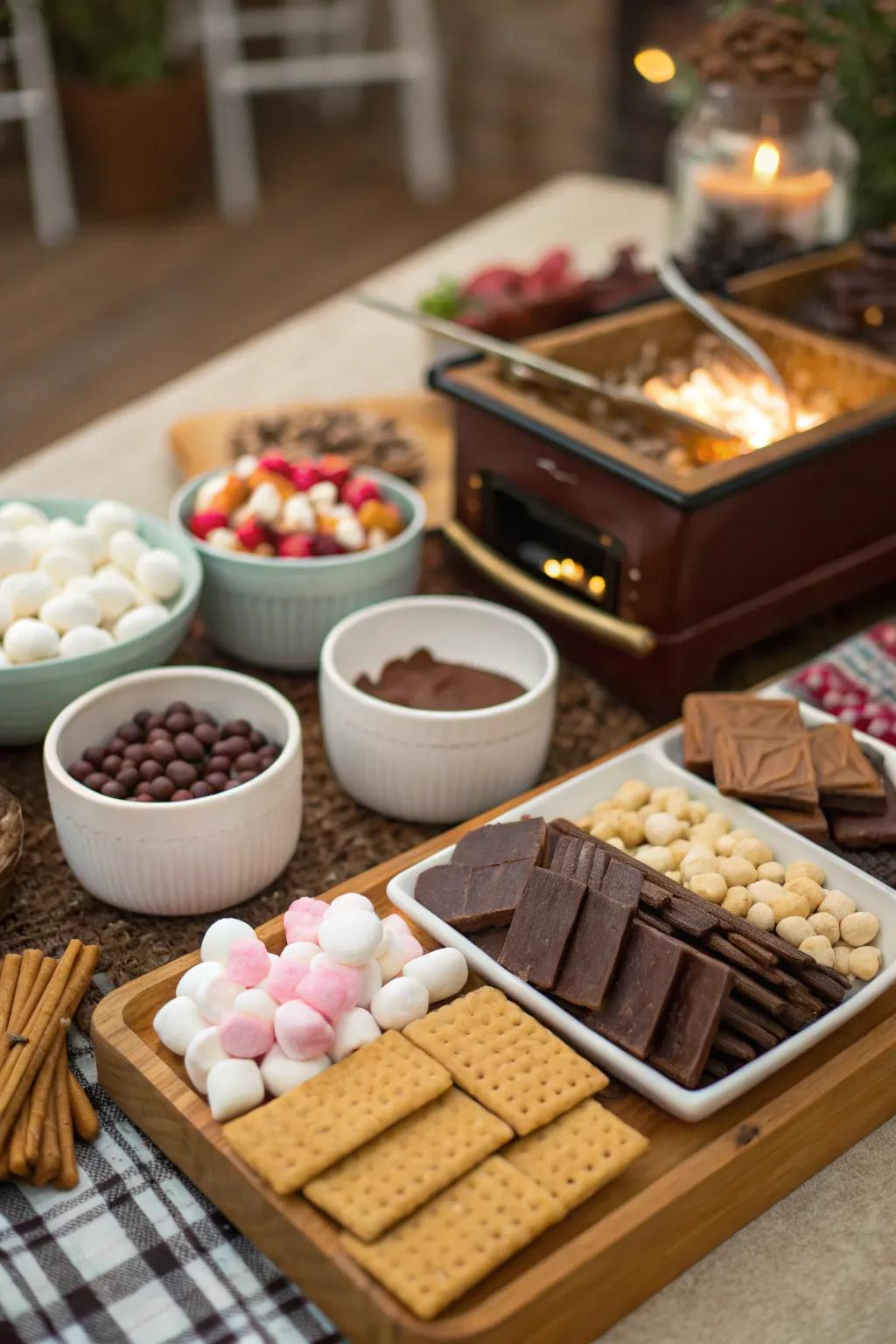 A gourmet twist on the classic s'mores.