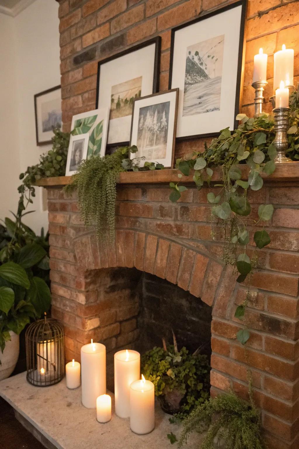 Decorative elements add personality and vitality to your fireplace.