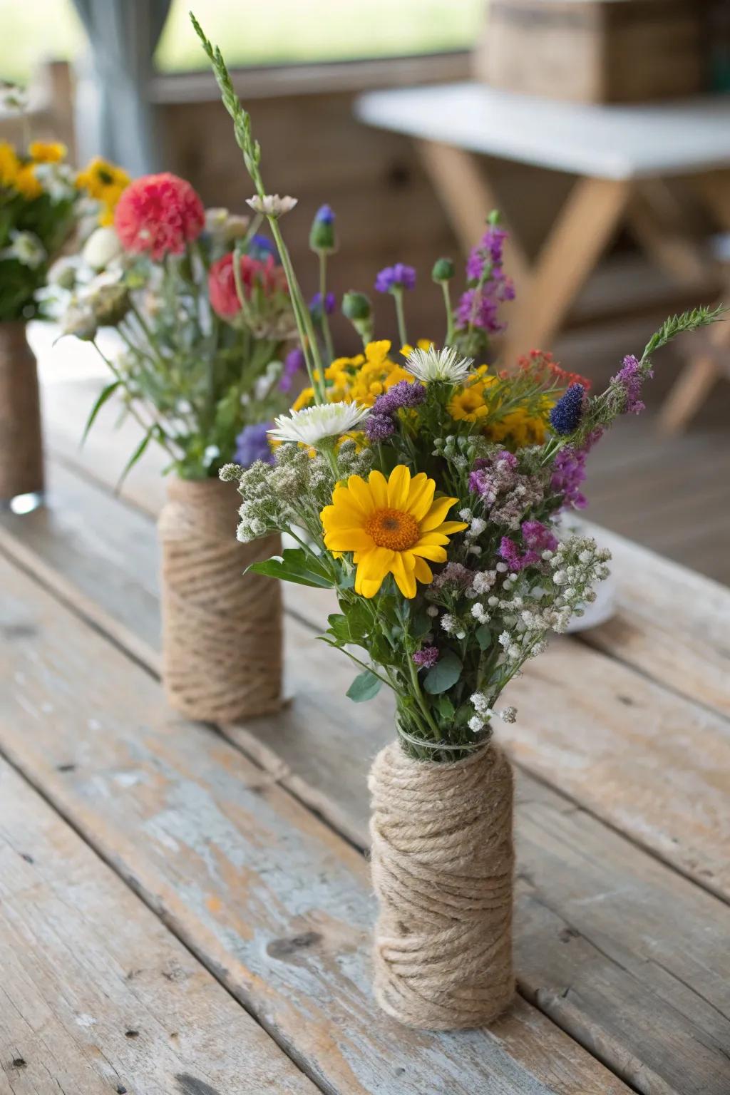 Establish a cozy homestead vibe with native flowers and down-to-earth touches.