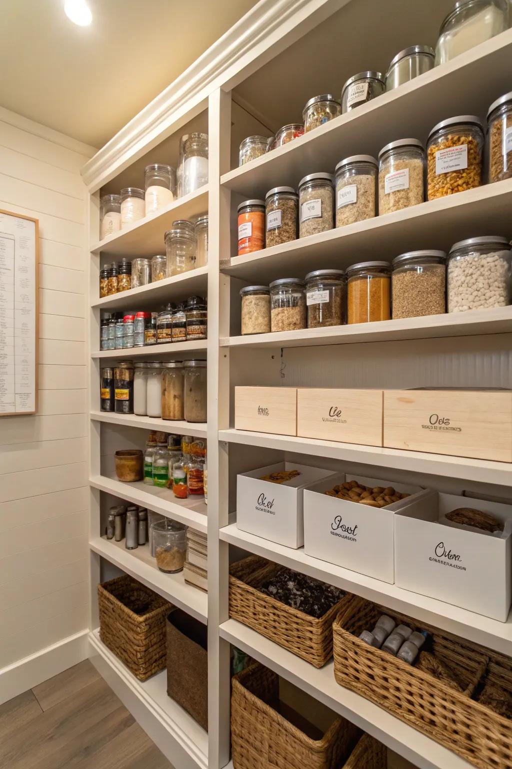 Shelving you can change adjusts to meet your storage needs.