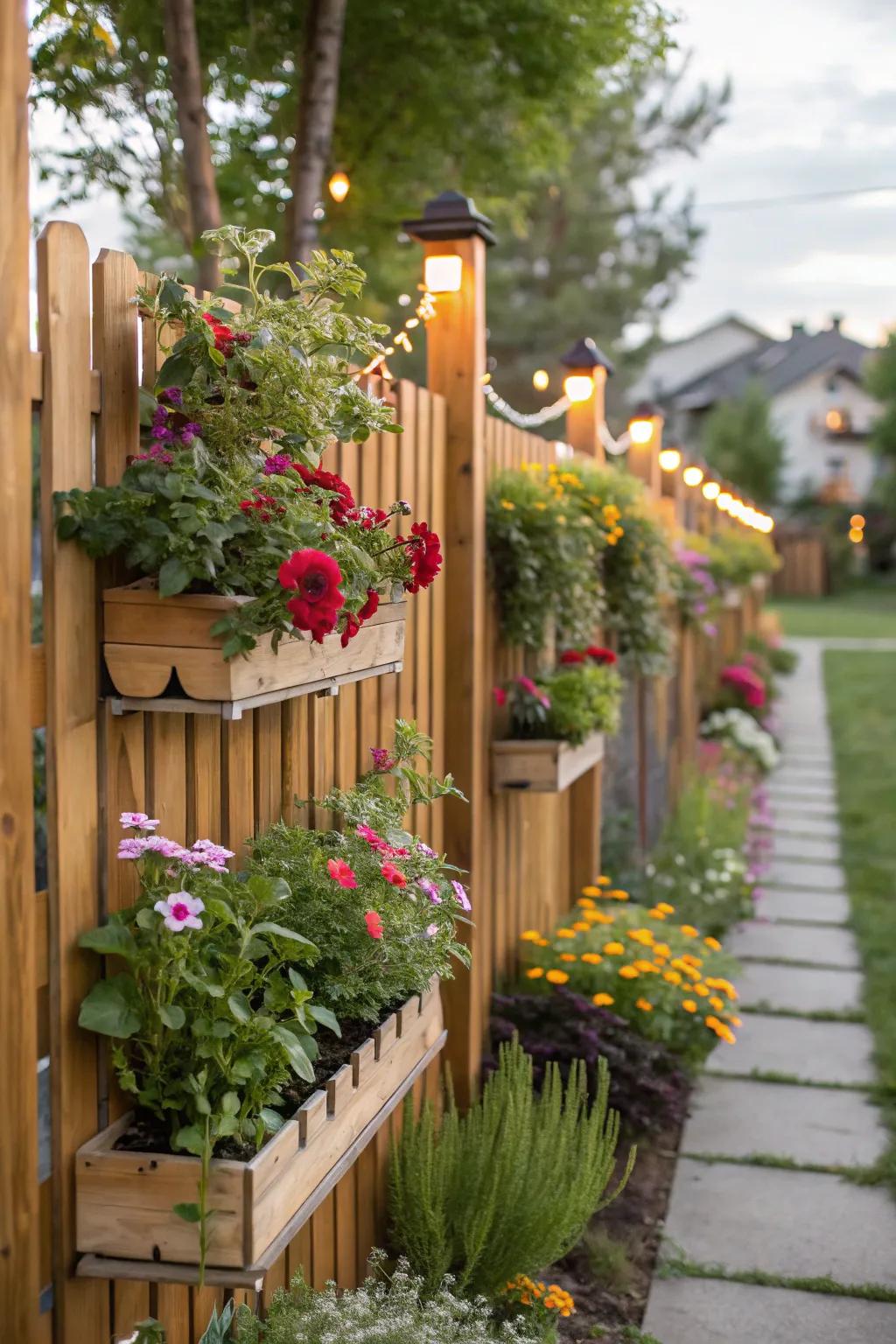 An upright garden fence elevates nature to unprecedented heights.
