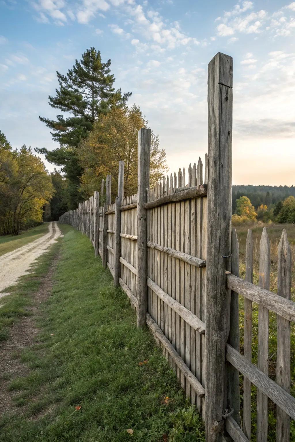 Amplify your fence's stature simply with timber augmentations.