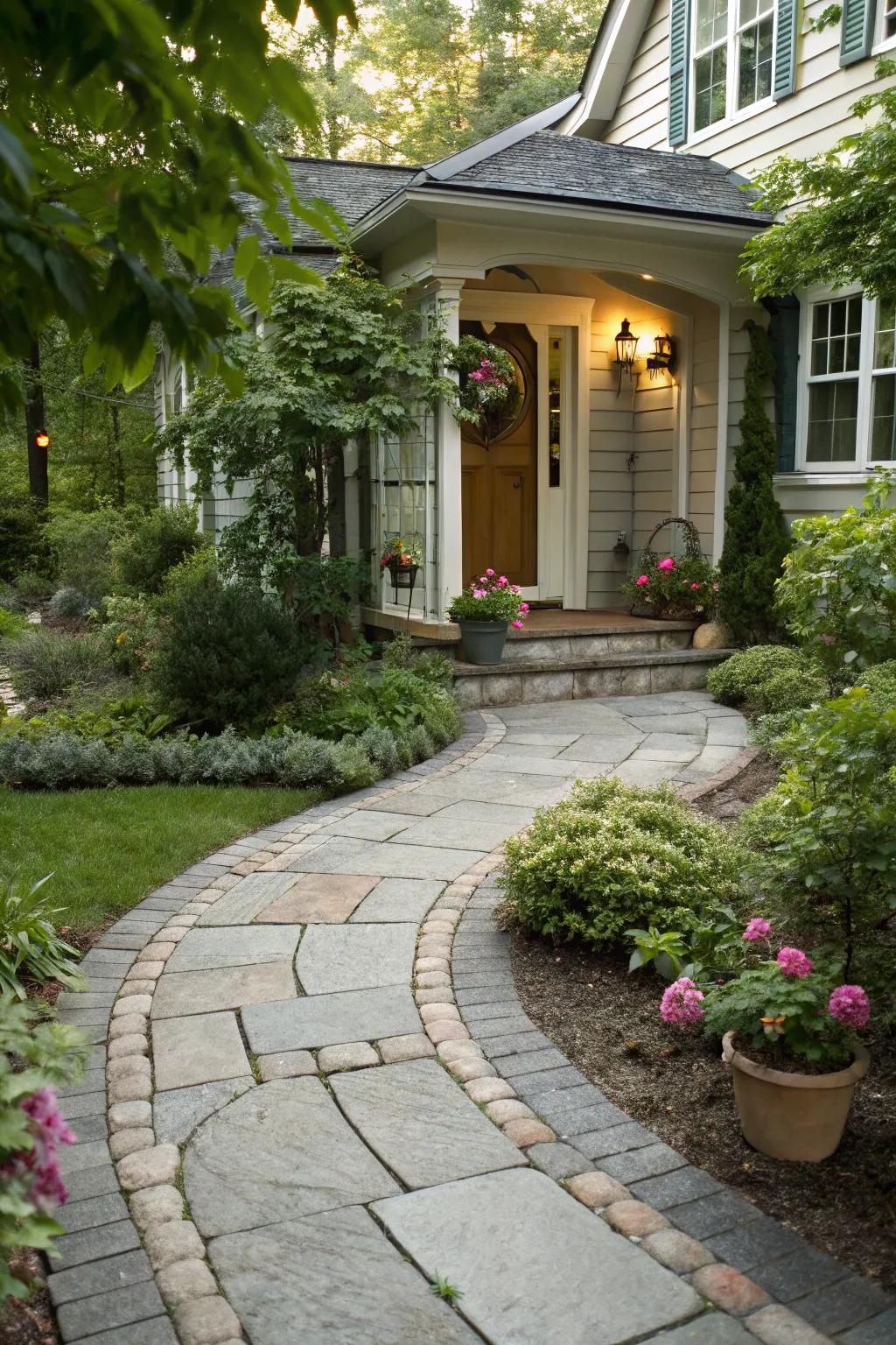 A welcoming pathway invites guests to explore your garden.
