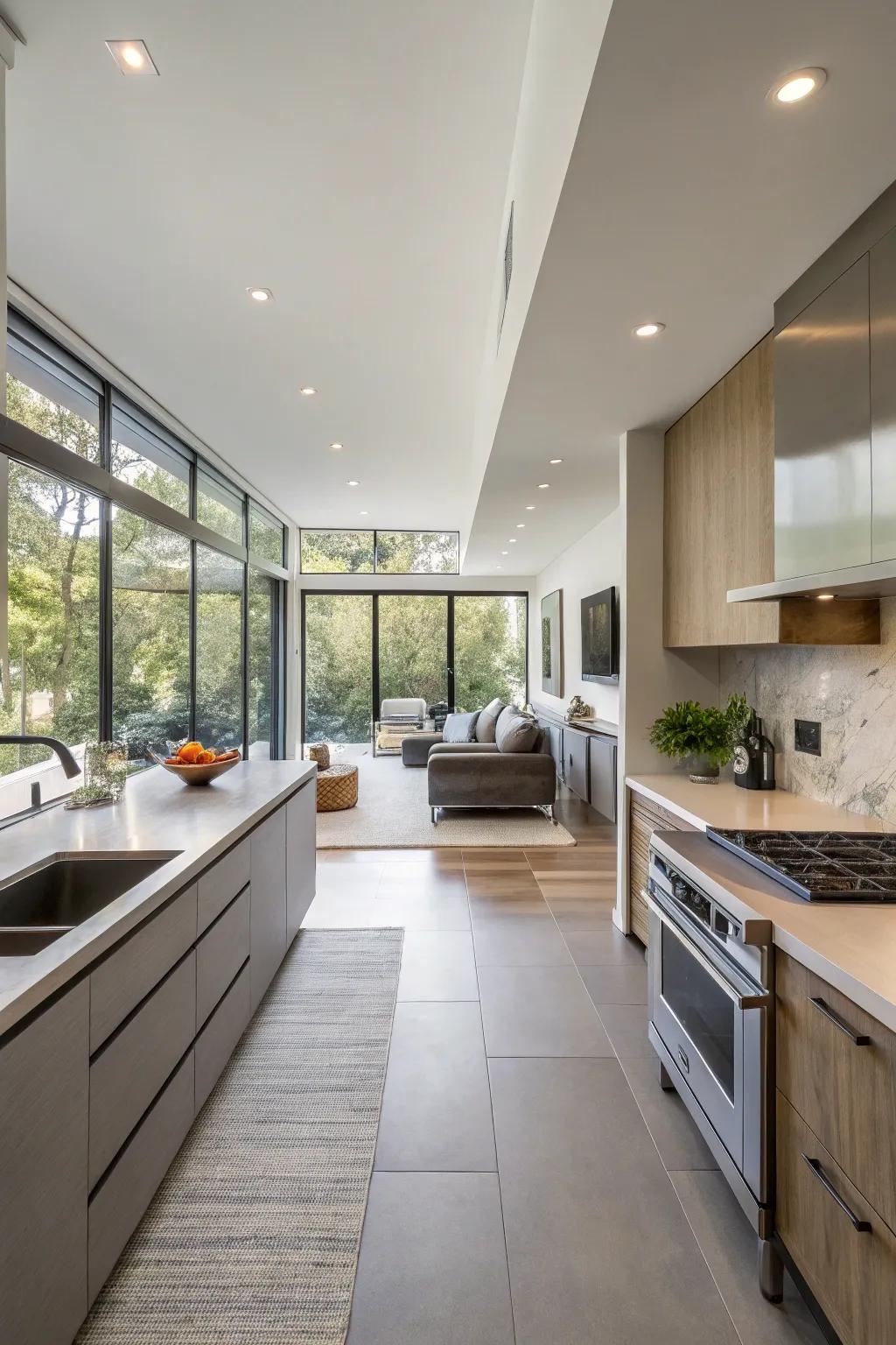 Modern designs make a space feel calm and pulled together.