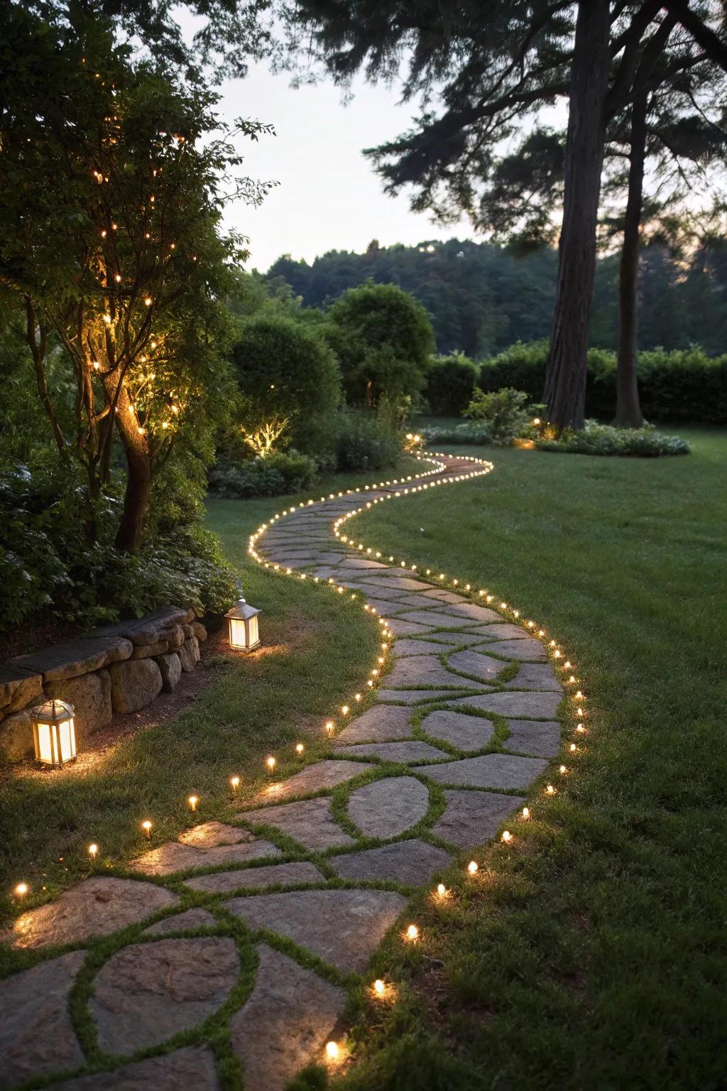 Illuminate your route with enchanting solar lights.