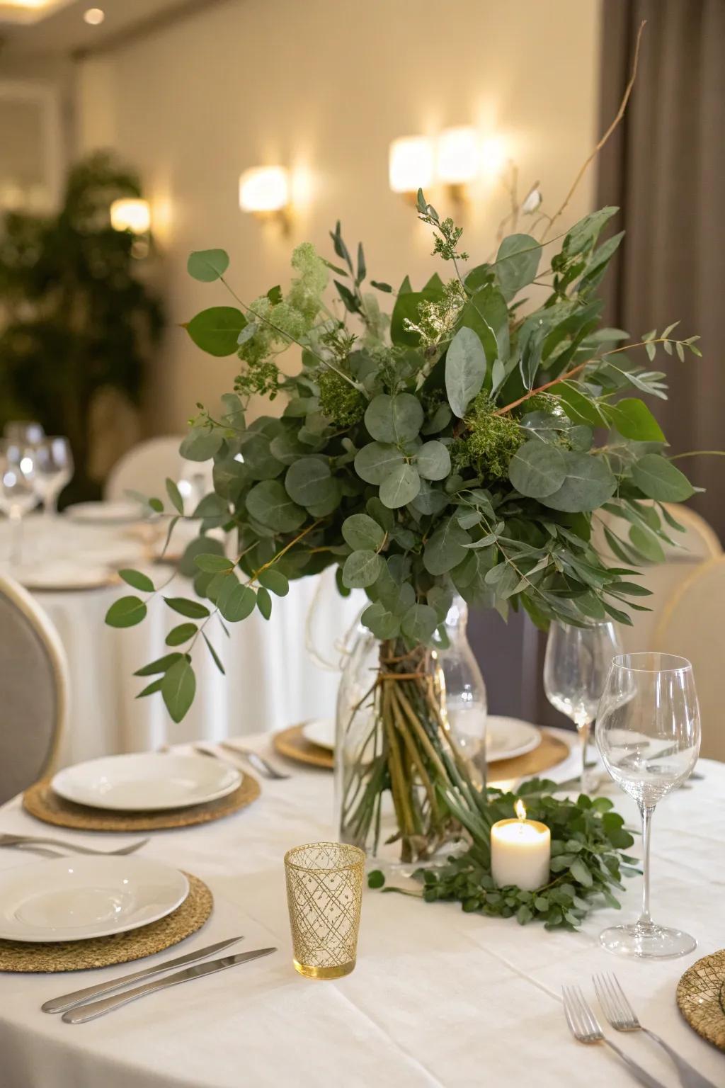 Enhance your meal occasions with a foliage-themed centerpiece.