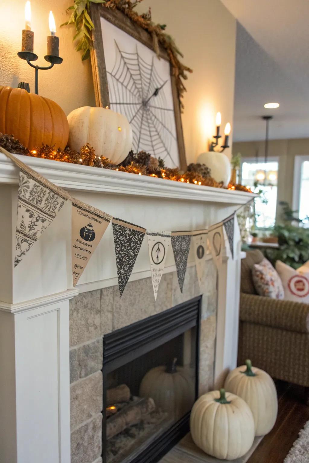 Garlands and banners bring a touch of nostalgia and festivity.