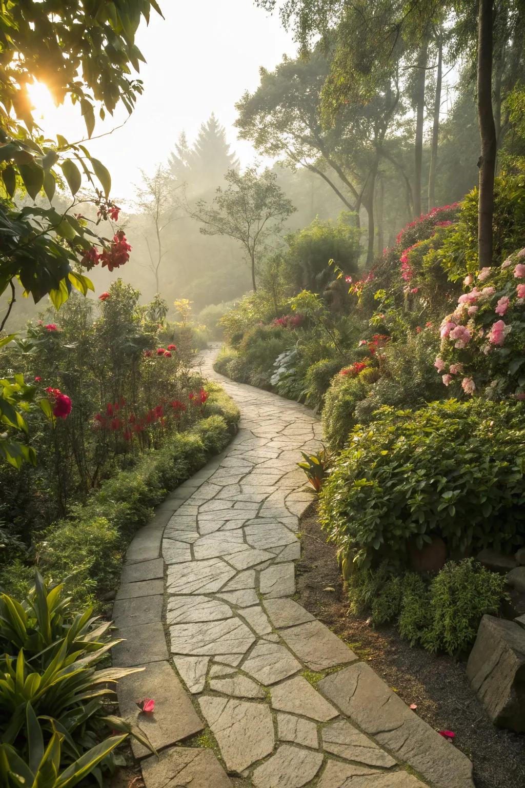 Ornamental stone trails enhance your garden’s charm and structural elegance.