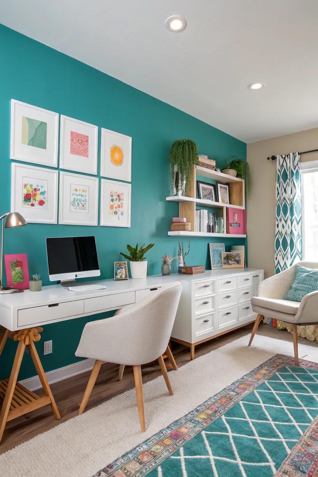 Bold colors bring energy and motivation to your workspace.