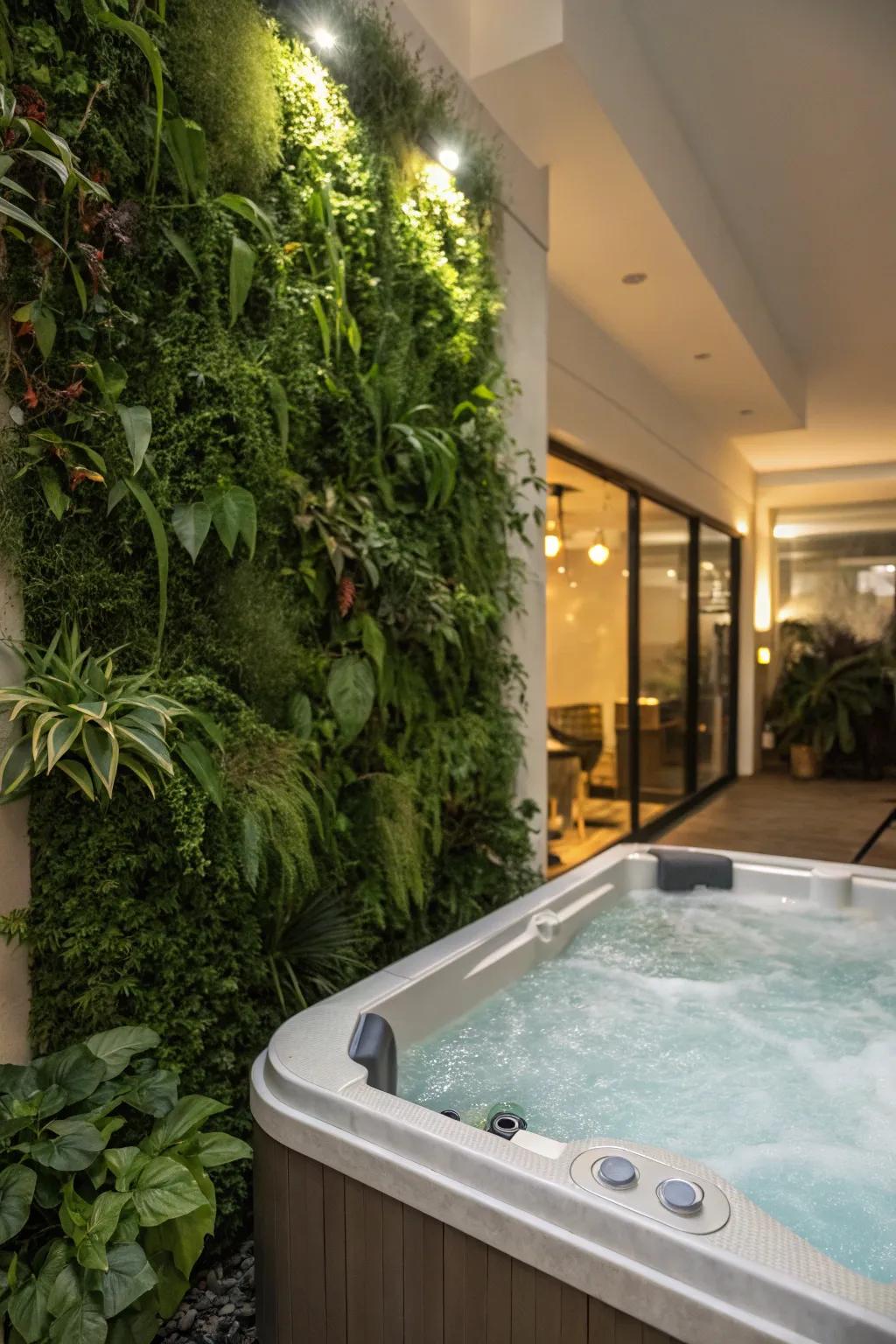 Vertical gardens present a visually appealing and natural privacy solution.