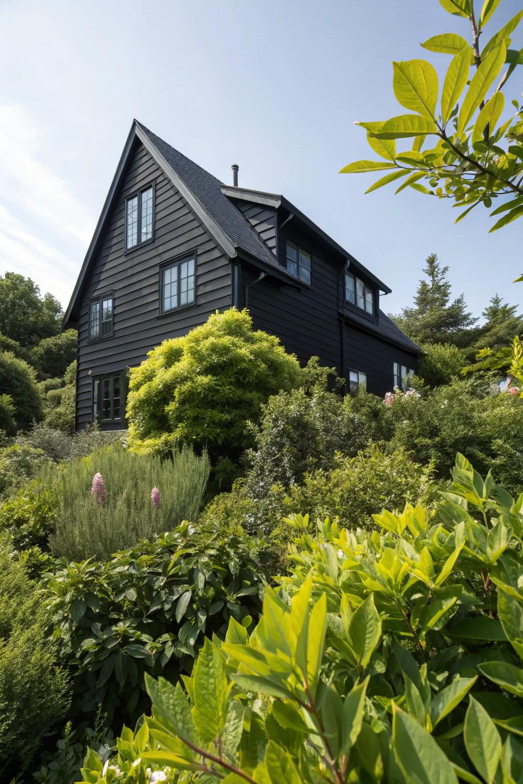 Dark siding for a bold and contemporary appearance.