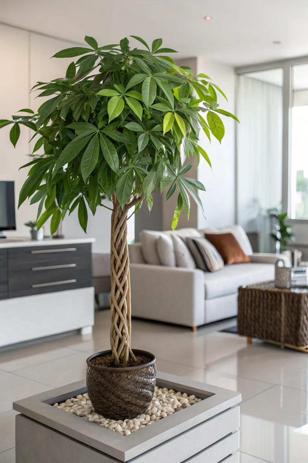 A Flourishing Trunk bestowing luck and panache to the family room.