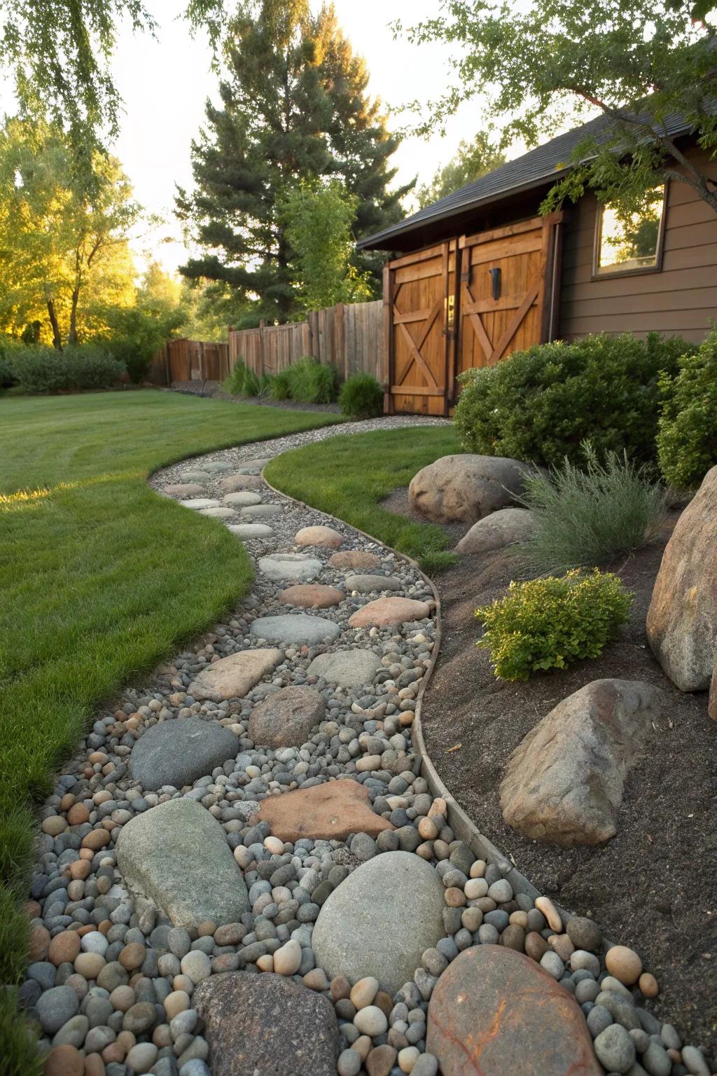 Craft your own charming pathway: a journey through texture and tranquility.